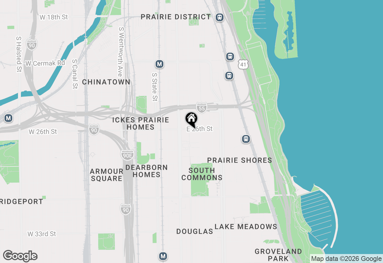 Map of 2605 S Indiana Avenue #2205, Chicago, IL 60616