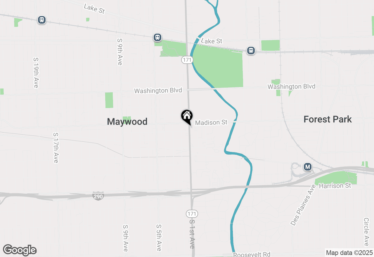 Map of 1010 S 1st Avenue #201, Maywood, IL 60153