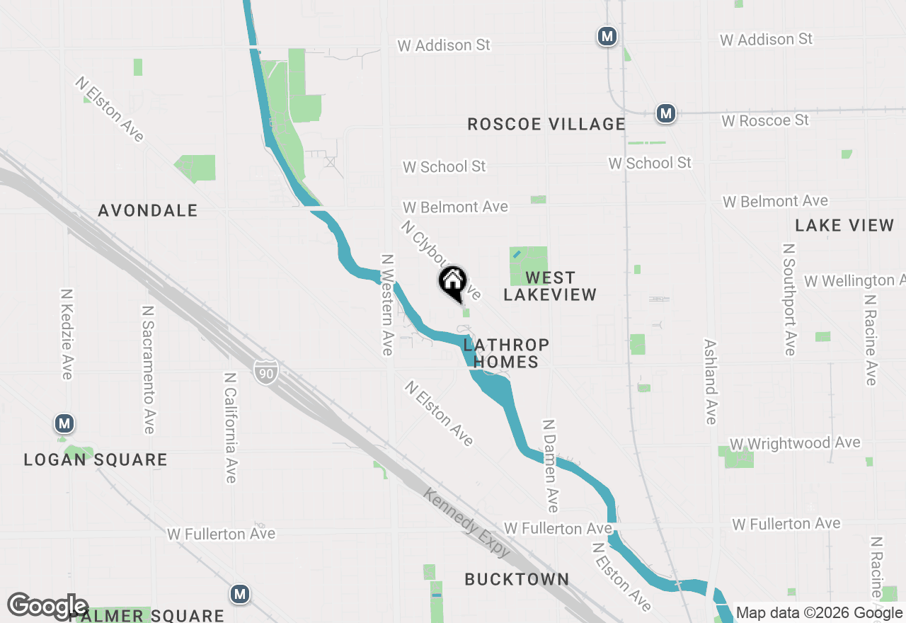 Map of (Address confidential), Chicago, Illinois 60618