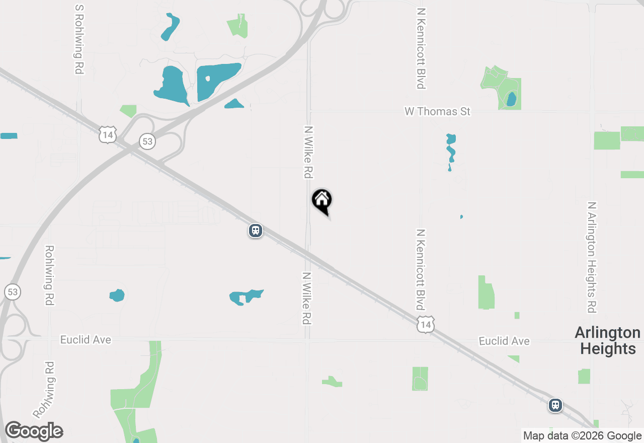 Map of 1702 W Oakton Street, Arlington Heights, IL 60004