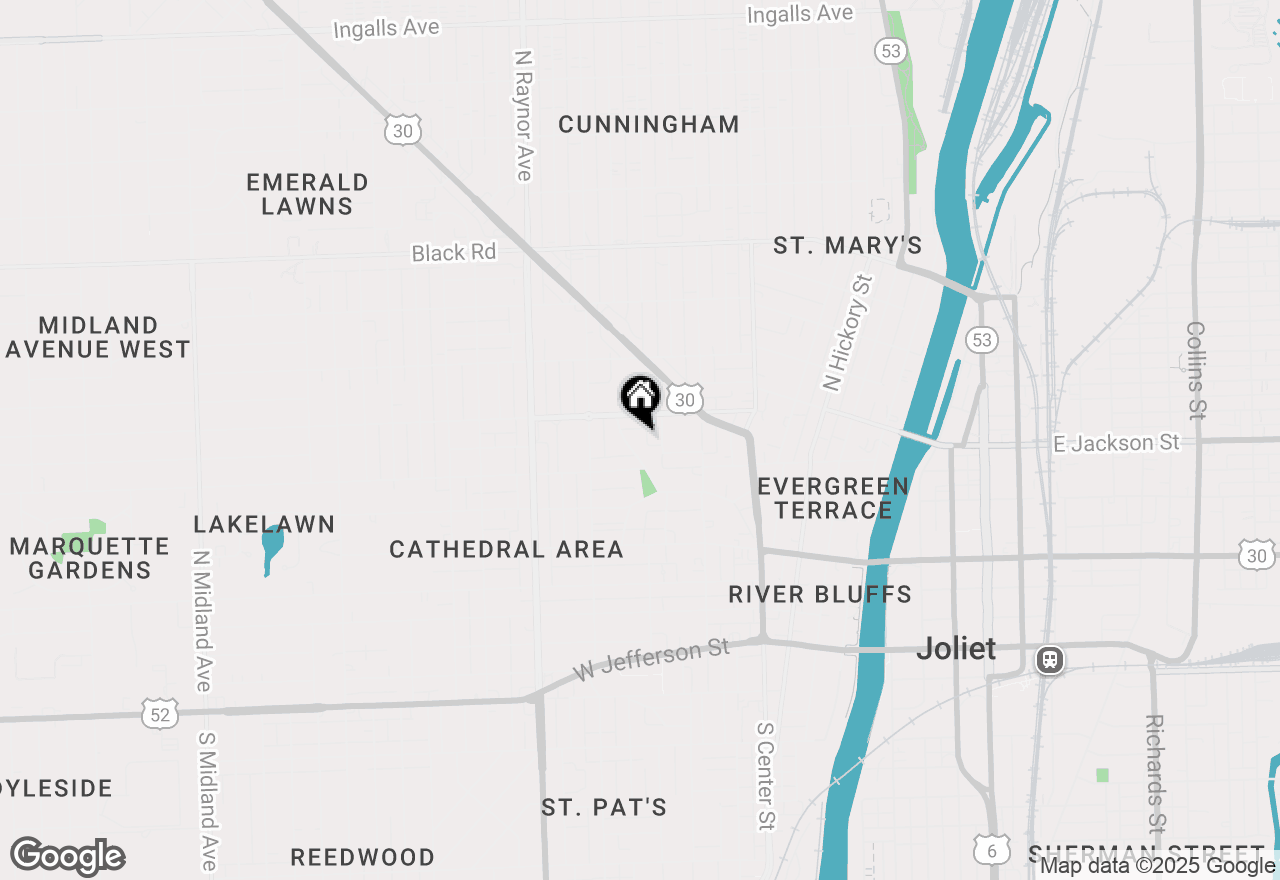 Map of 414 Whitney Avenue, Joliet, IL 60435