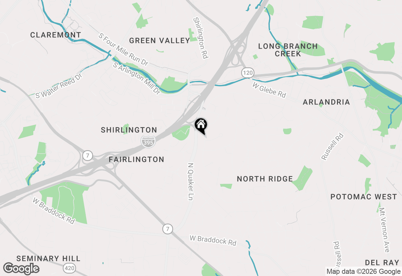 Map of 3454 Martha Custis Drive, Alexandria, VA 22302