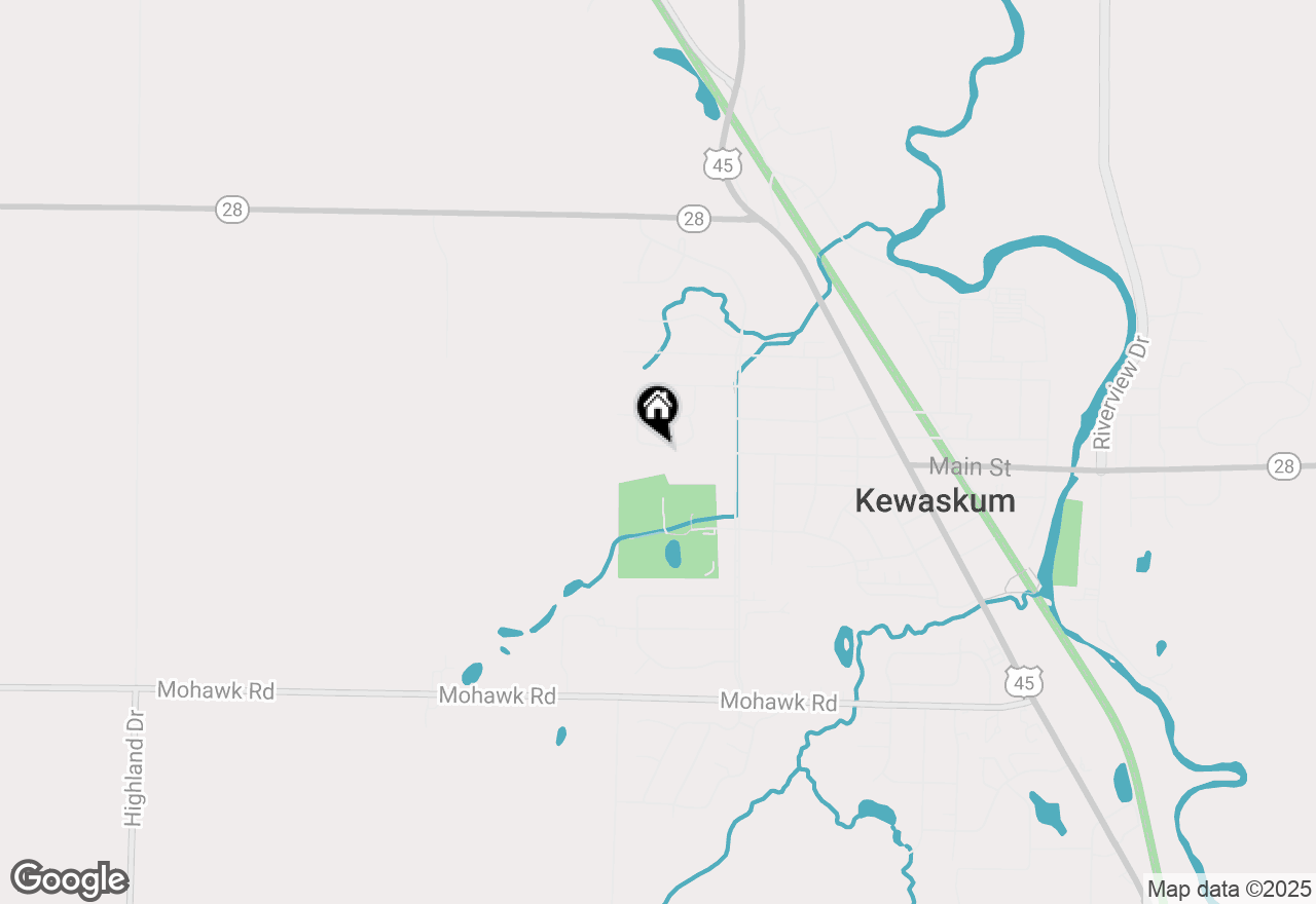 Map of 423 Park Pl, Kewaskum, WI 53040