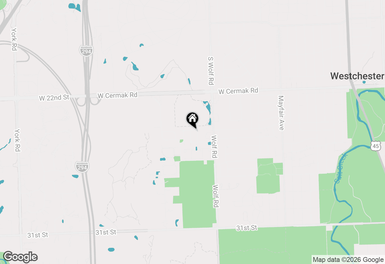 Map of 2409 Meadowbrook Lane, Westchester, IL 60154