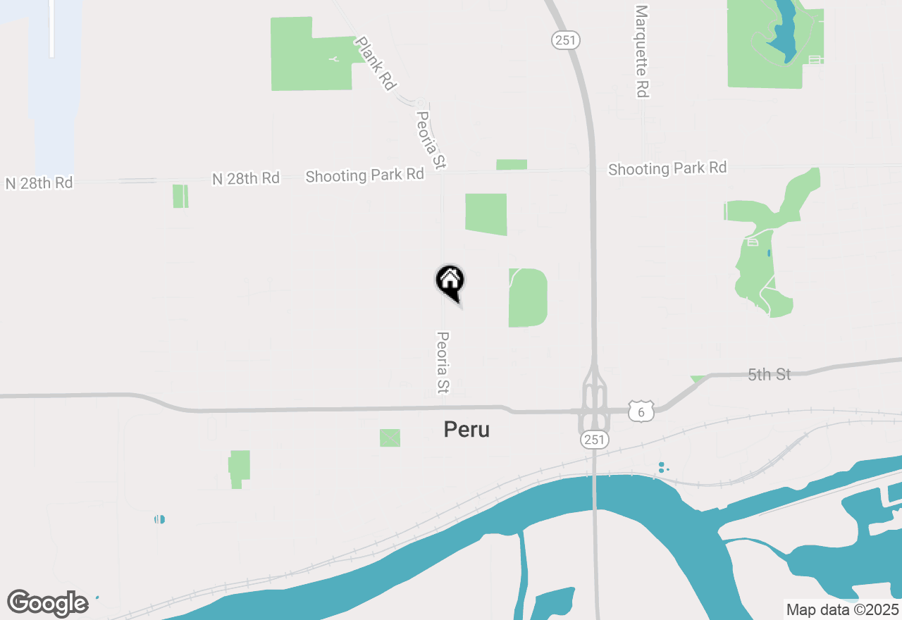Map of 1724 9th Street, Peru, IL 61354