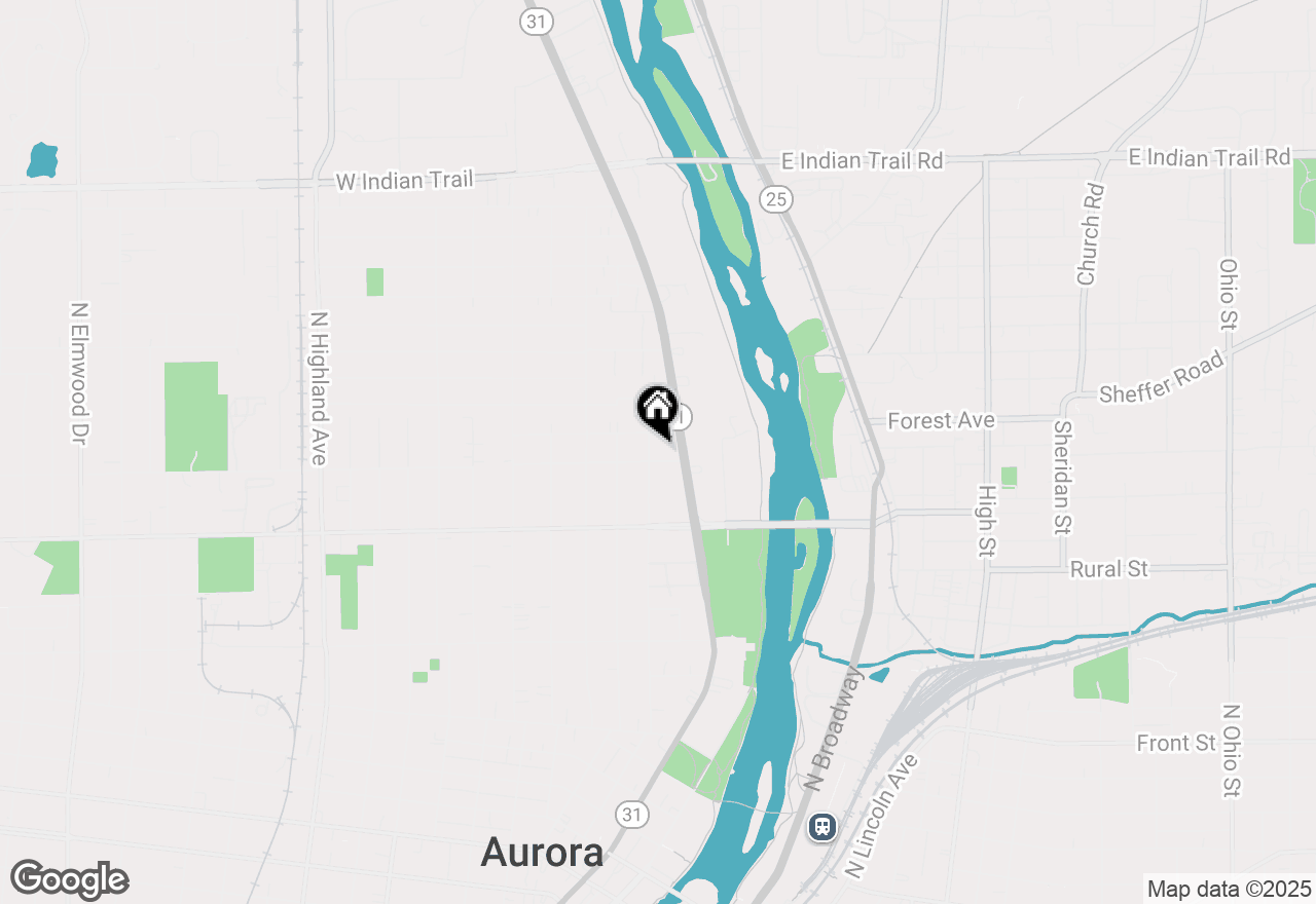 Map of 221 Lawndale Avenue, Aurora, IL 60506