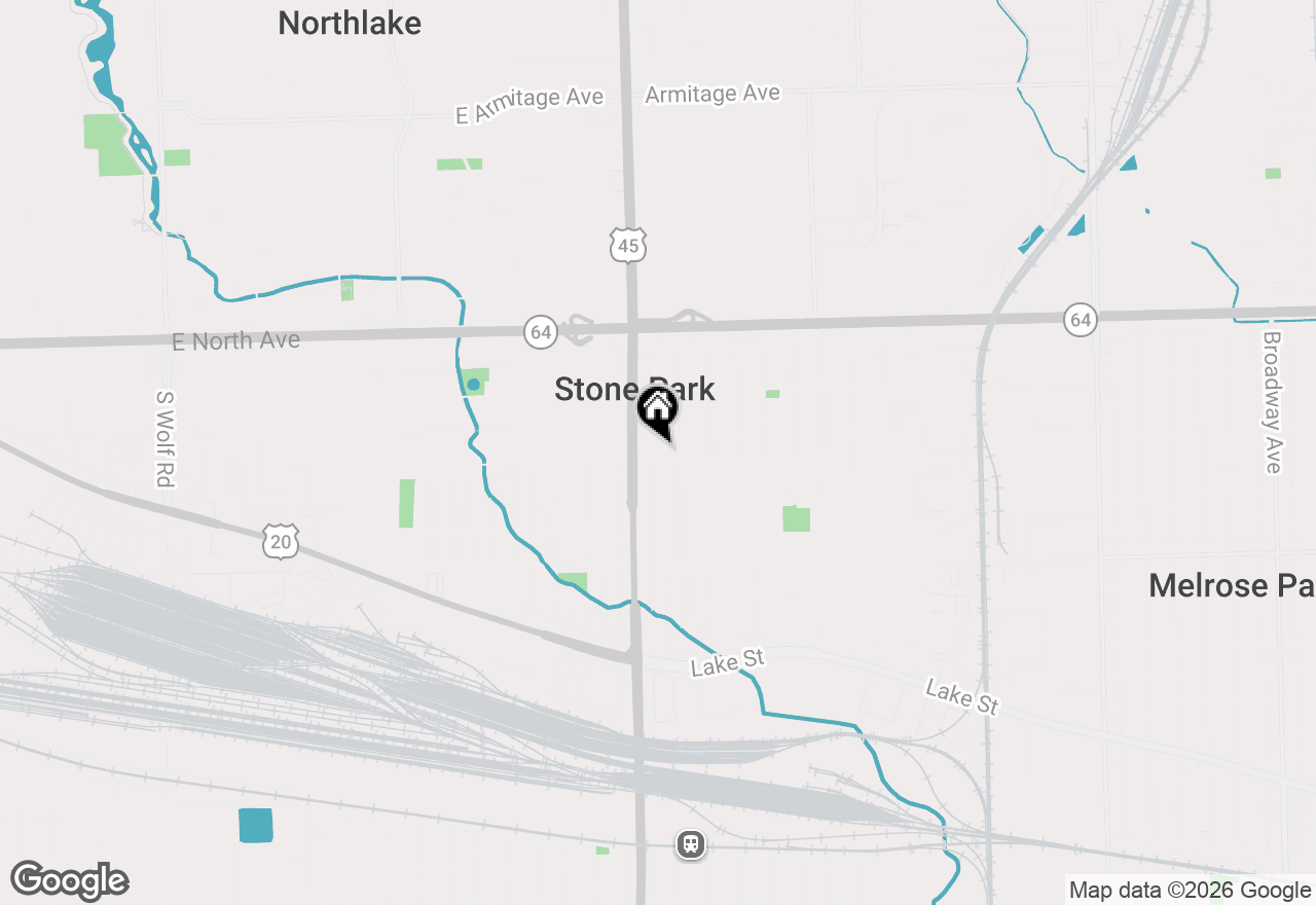 Map of 1702 N 40th Avenue, Stone Park, IL 60165