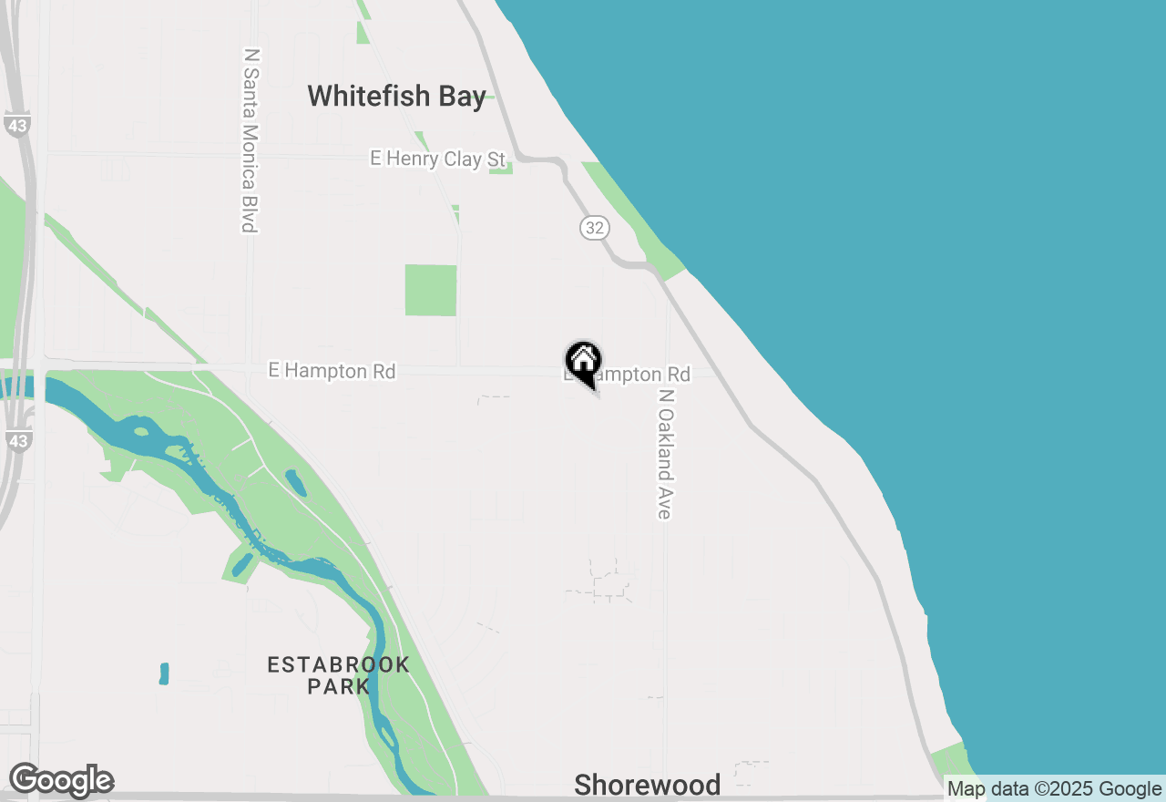 Map of 4759 N Larkin St, Whitefish Bay, WI 53211