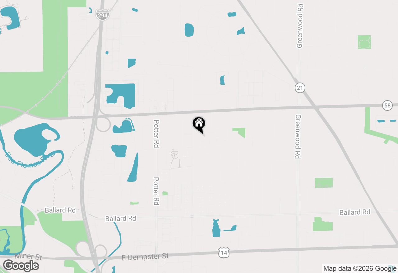 Map of 9448 N Oak Avenue, Des Plaines, IL 60016