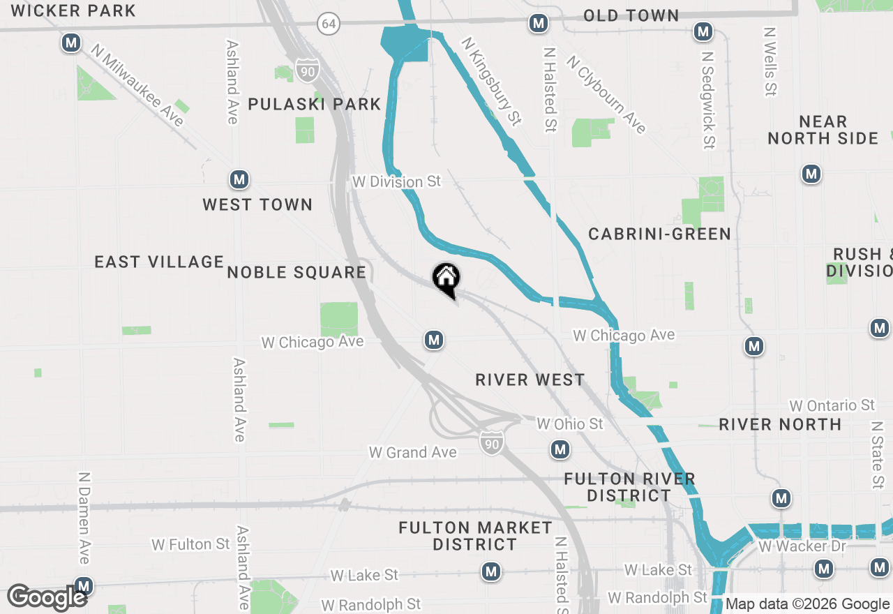Map of 849 N May Street #F, Chicago, IL 60642