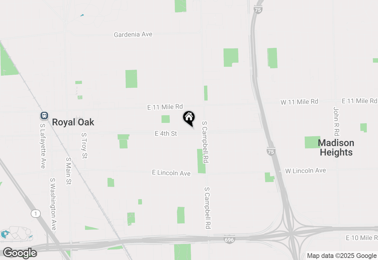 Map of 1501 E 4th Street, Royal Oak, MI 48067