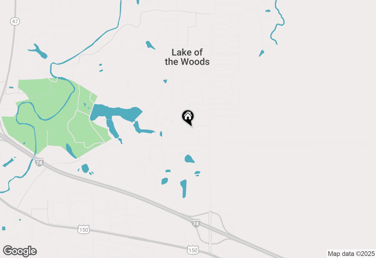 Map of 417 Red Bud Drive, Mahomet, IL 61853