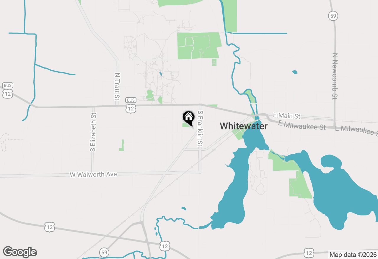 Map of 604 W High St, Whitewater, WI 53190