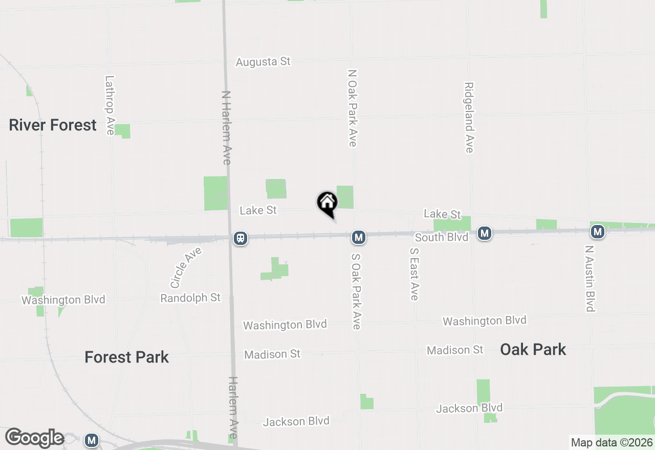 Map of 110 N Kenilworth Avenue #1F, Oak Park, IL 60301