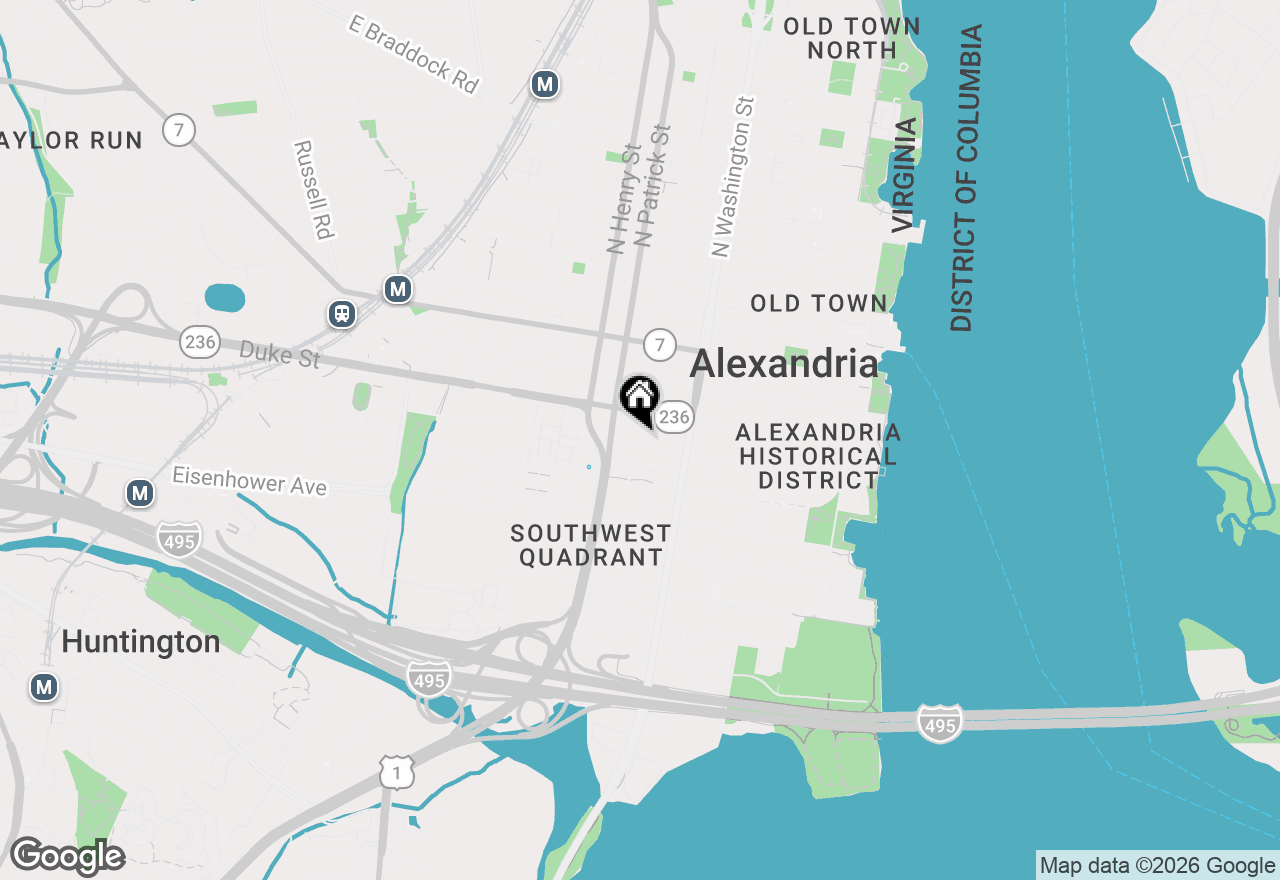 Map of 332 S Alfred Street, Alexandria, VA 22314