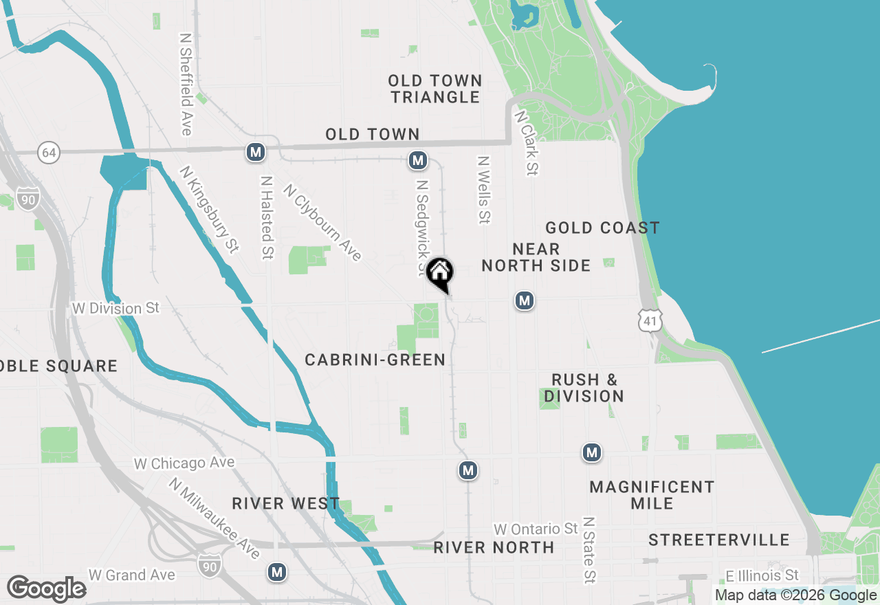 Map of 1225 N Orleans Street #602, Chicago, IL 60610