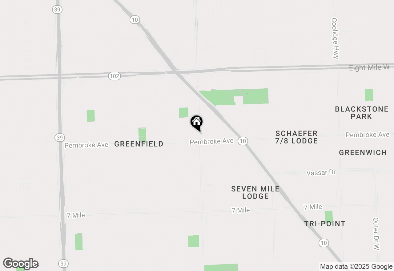 Map of 19927 Greenfield Road, Detroit, MI 48235