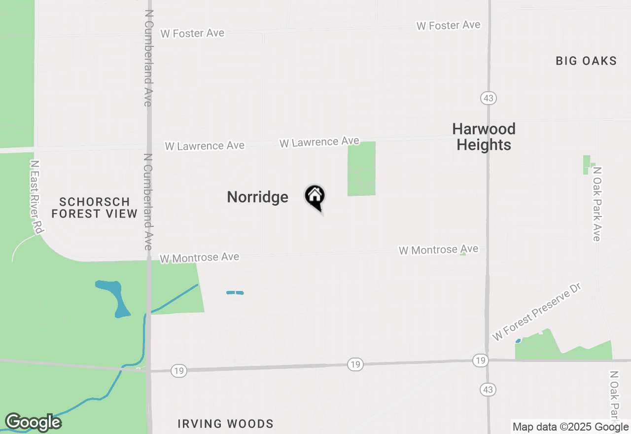 Map of 4516 N Ozanam Avenue, Norridge, IL 60706