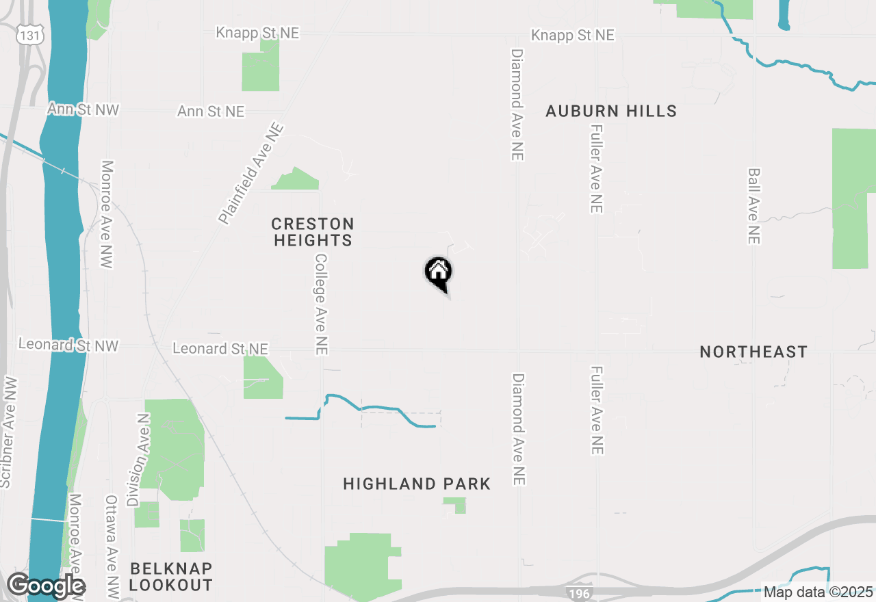 Map of 1315 Eastern Place Ne, Grand Rapids, MI 49505