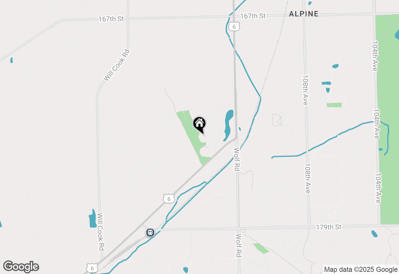 Map of 17396 Brook Crossing Lane, Orland Park, IL 60467
