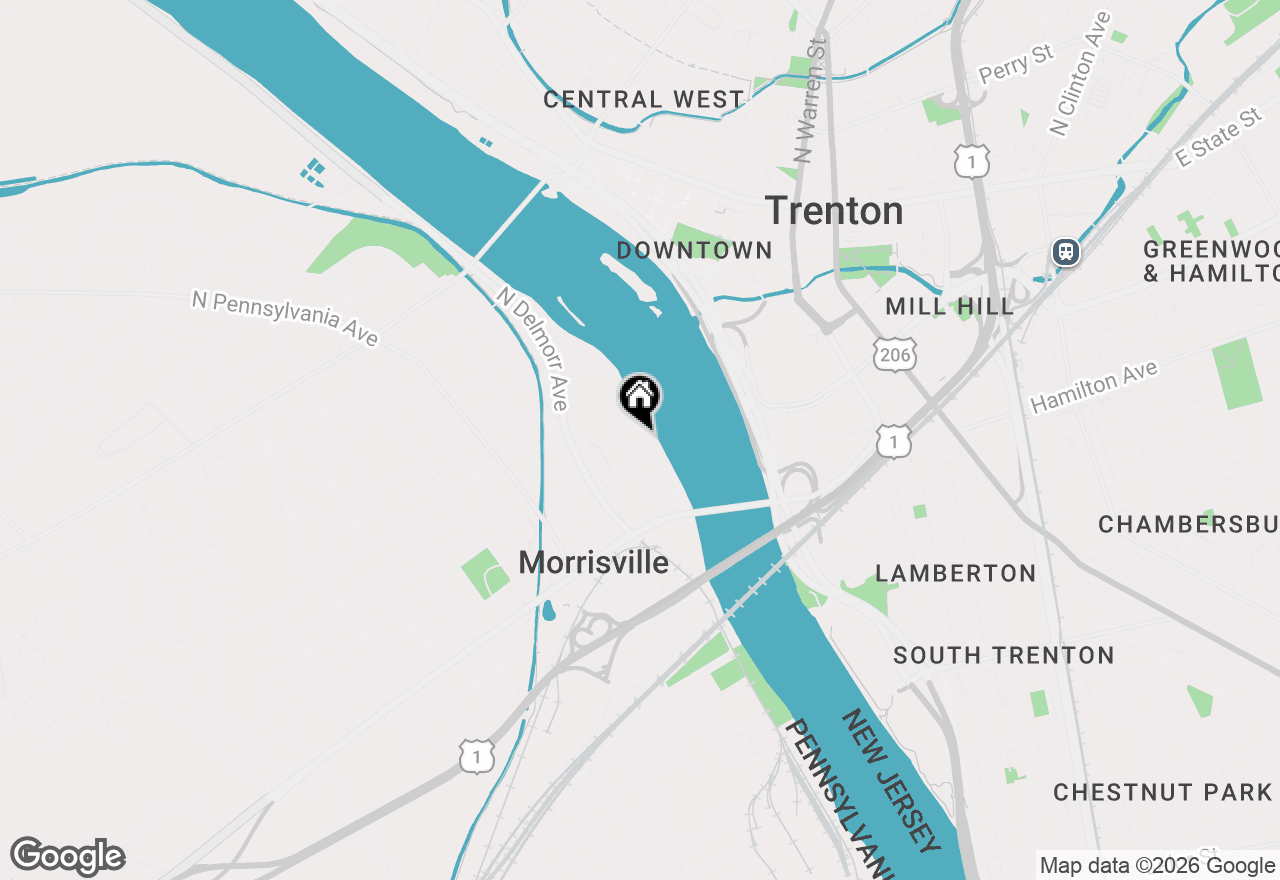 Map of 117 Park Avenue, Morrisville, PA 19067
