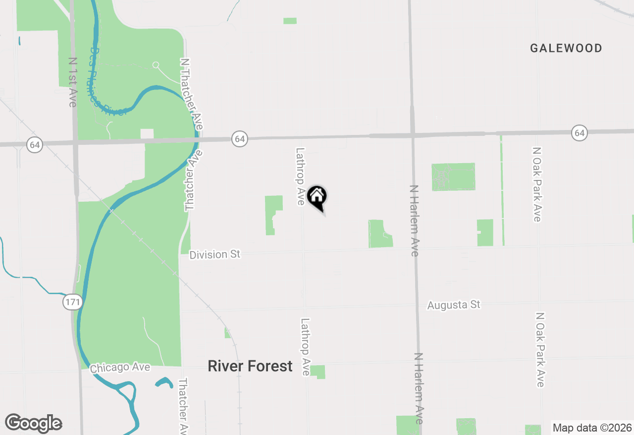 Map of 1306 Jackson Avenue, River Forest, IL 60305