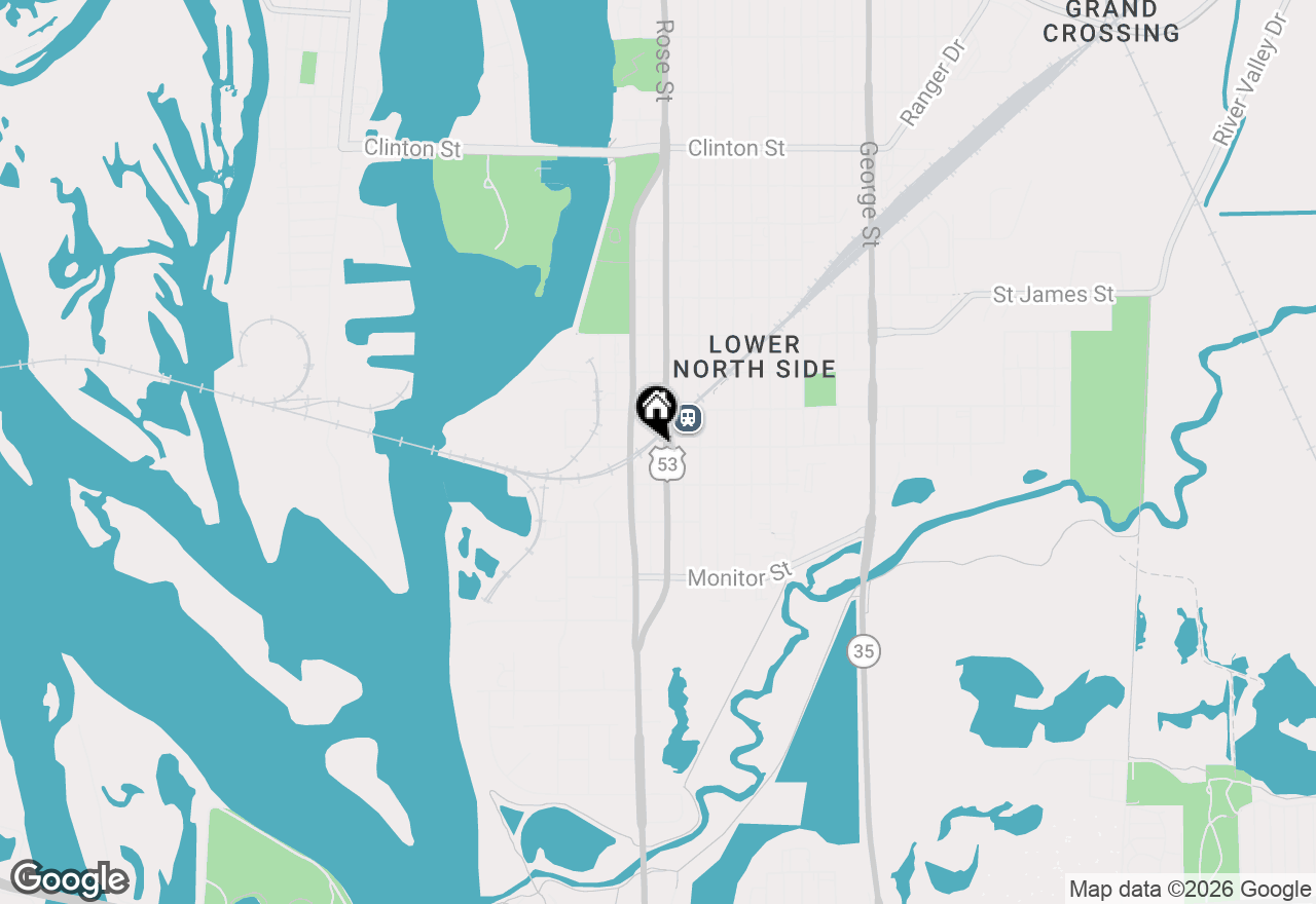 Map of 433-435 Rose St St, La Crosse, WI 54603