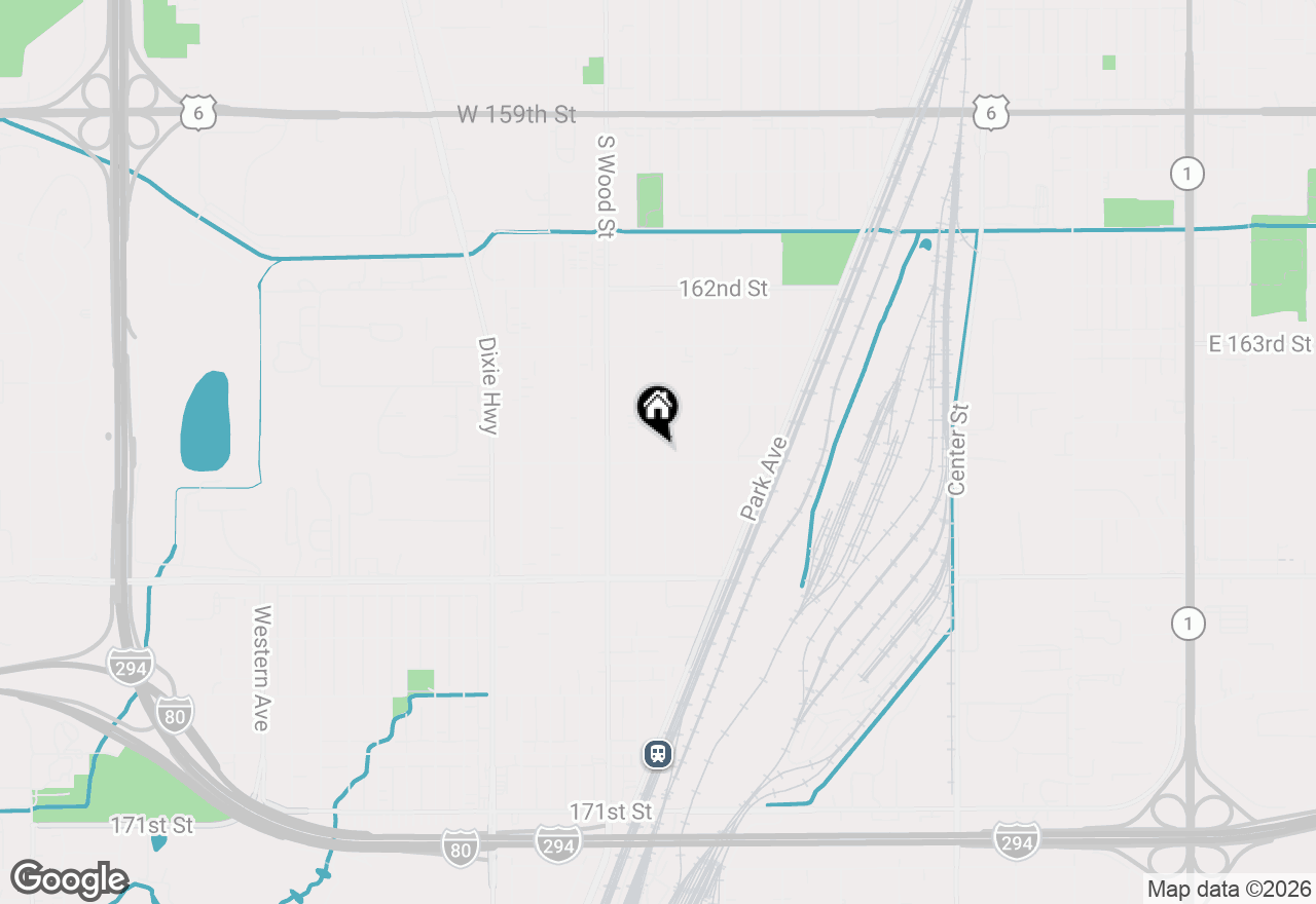 Map of 16454 Paulina Street, Markham, IL 60428