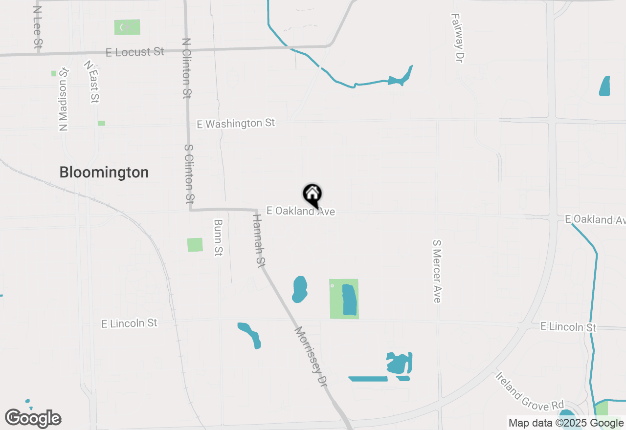 Map of 1313 E Oakland Avenue, Bloomington, IL 61701