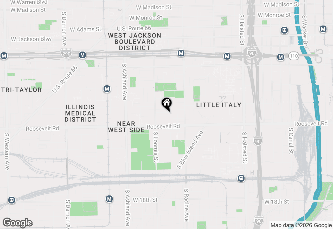 Map of 1311 W Fillmore Street #2, Chicago, IL 60607