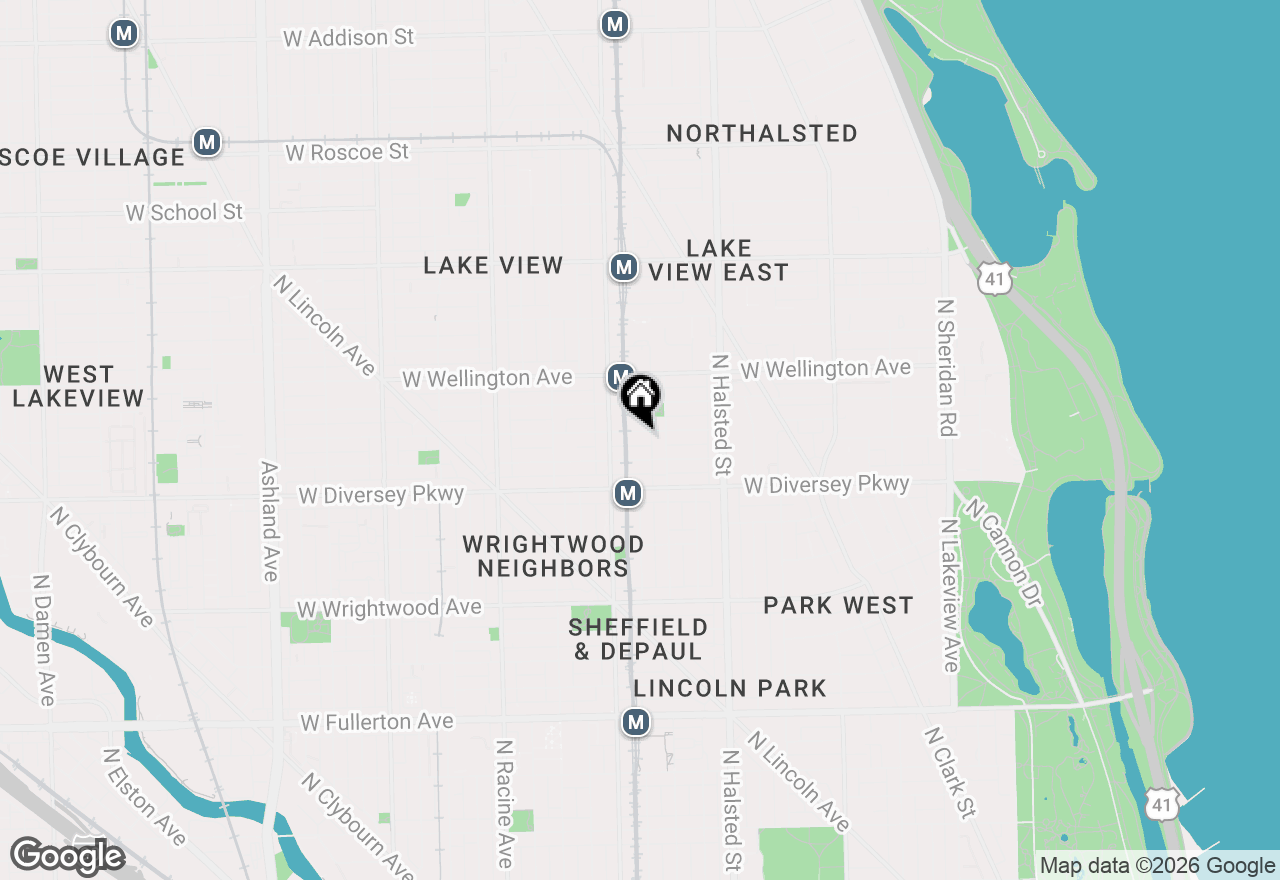 Map of 927 W George Street #2, Chicago, IL 60657