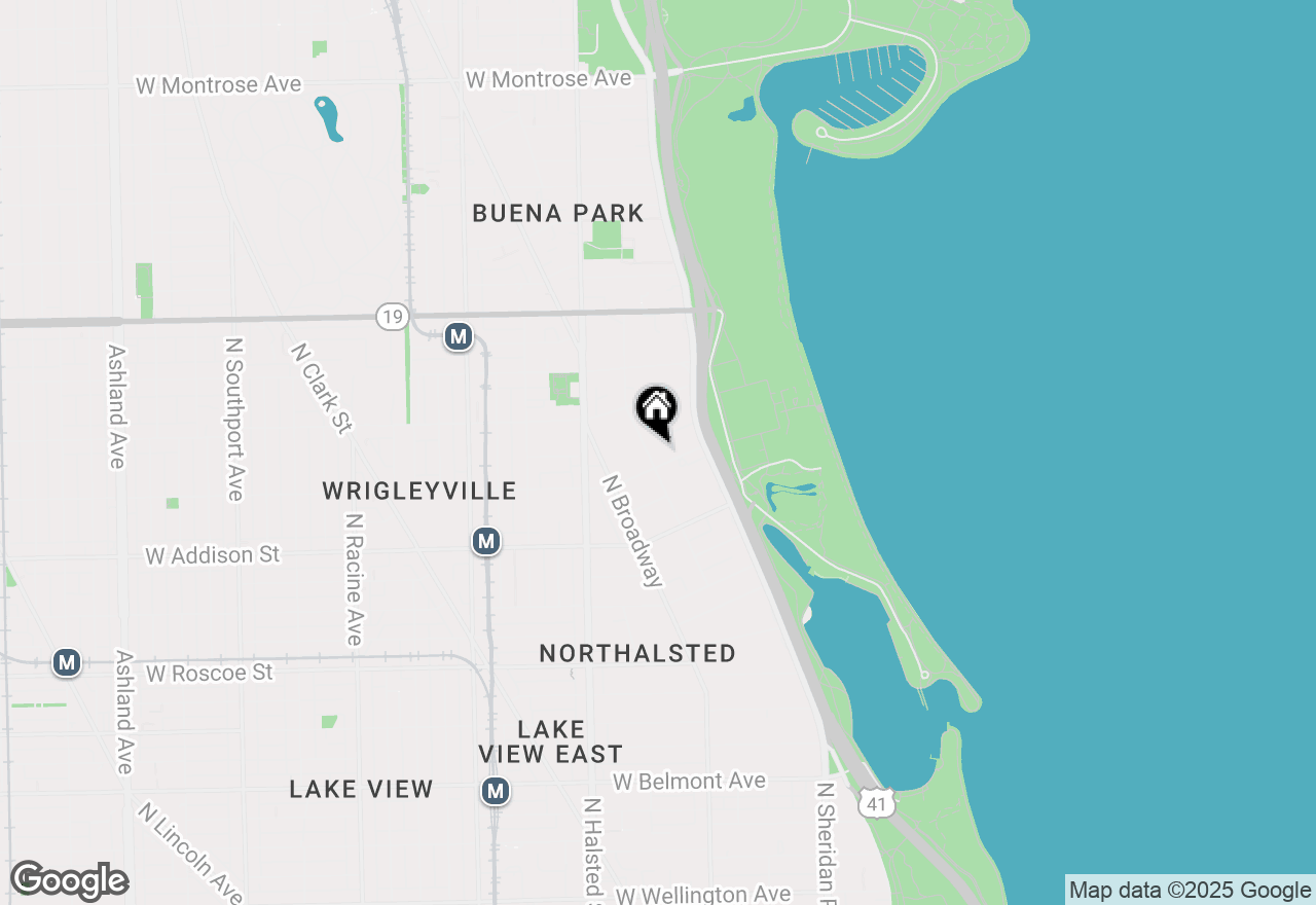 Map of 3711 N Pine Grove Avenue #2S, Chicago, IL 60613