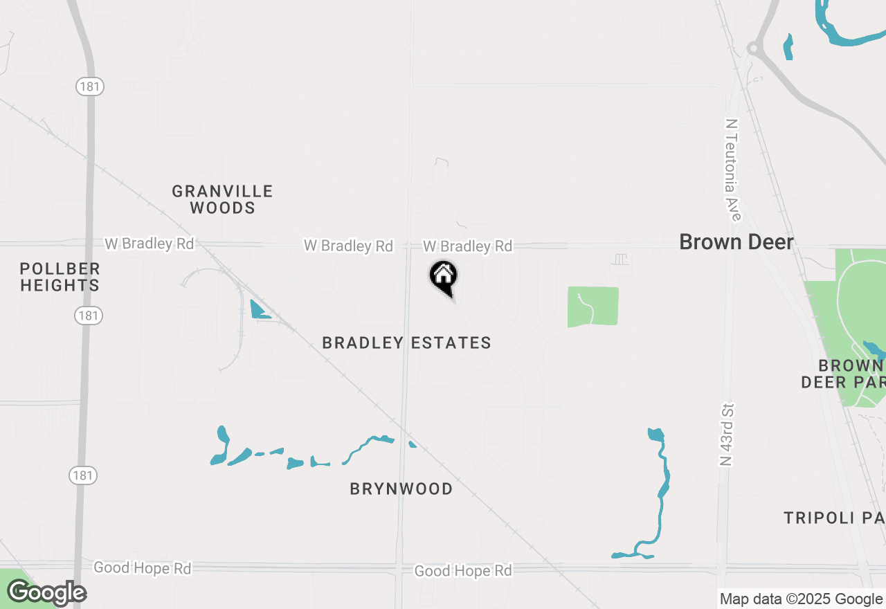 Map of 7873 N Edgeworth Dr, Milwaukee, WI 53223