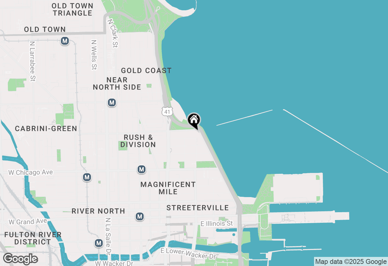 Map of 229 E Lake Shore Drive #8E, Chicago, IL 60611