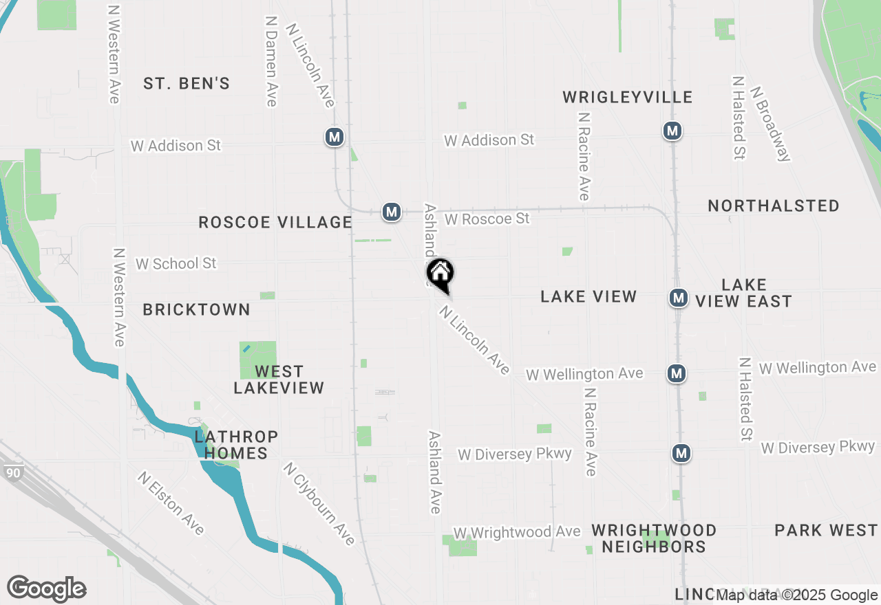 Map of 3175 N Lincoln Avenue #201, Chicago, IL 60657