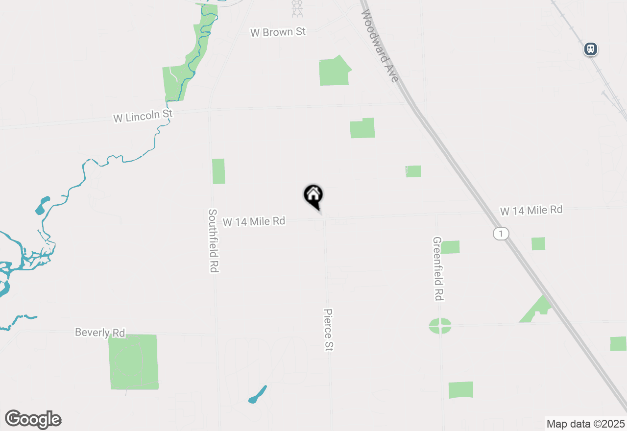 Map of 1997 Henrietta Street, Birmingham, MI 48009