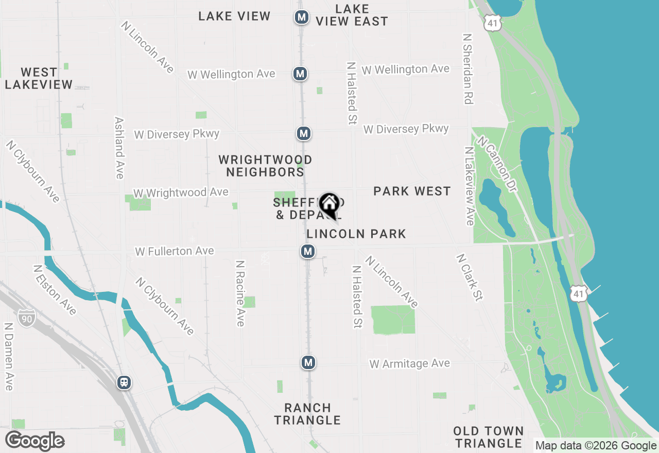 Map of 2466 N Lincoln Avenue #3N, Chicago, IL 60614