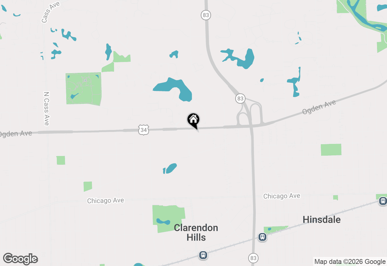 Map of 305 Columbine Drive, Clarendon Hills, IL 60514