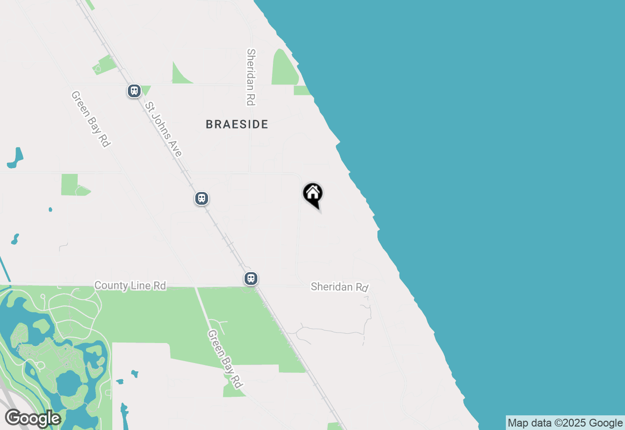 Map of 255 Oak Knoll Terrace, Highland Park, IL 60035