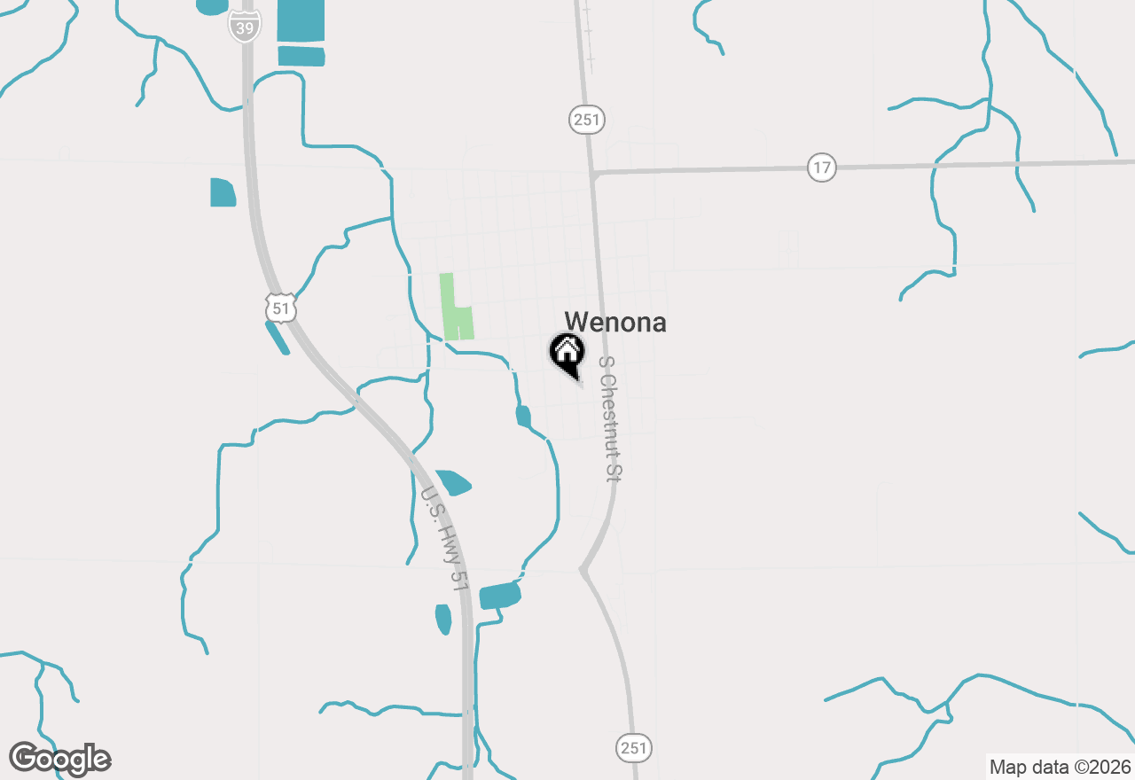 Map of 416 S Walnut Street, Wenona, IL 61377