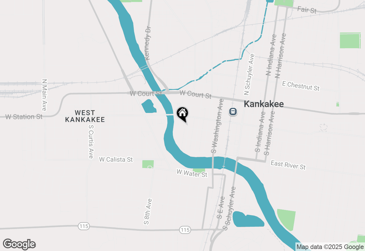 Map of 551 W Hickory Street, Kankakee, IL 60901