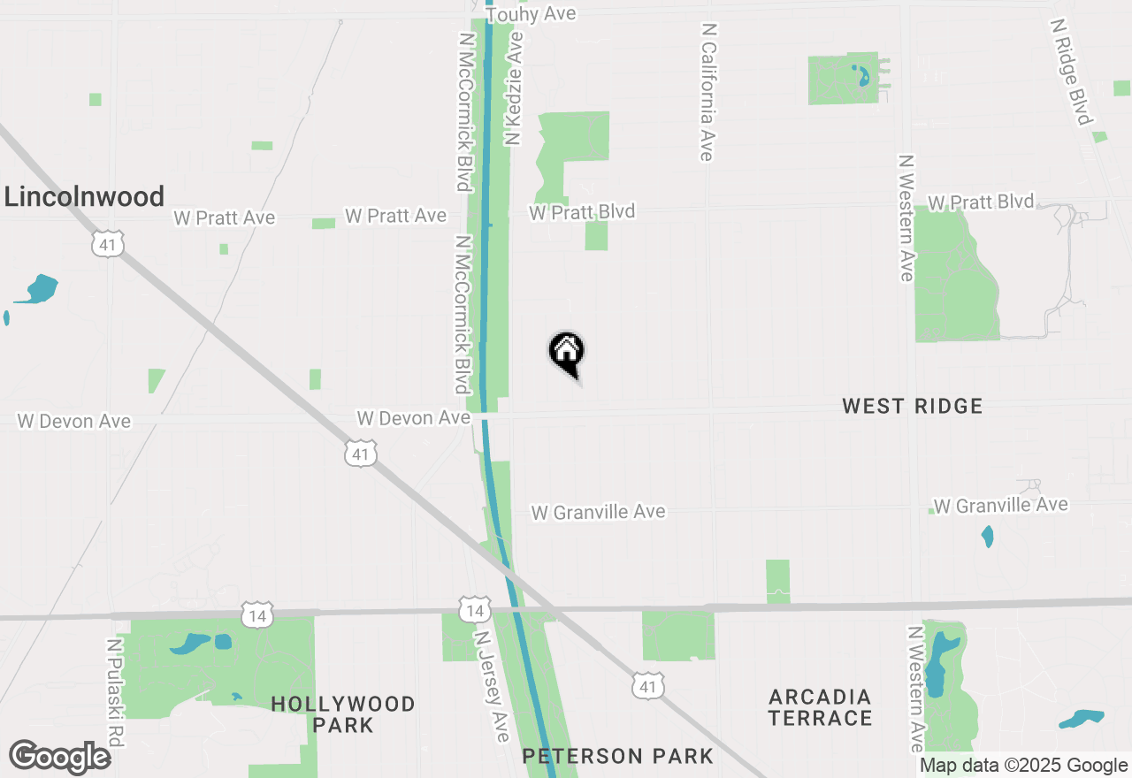 Map of 6433 N Albany Avenue #3E, Chicago, IL 60645