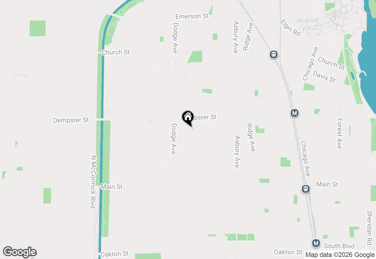 Map of 1213 Darrow Avenue, Evanston, IL 60202
