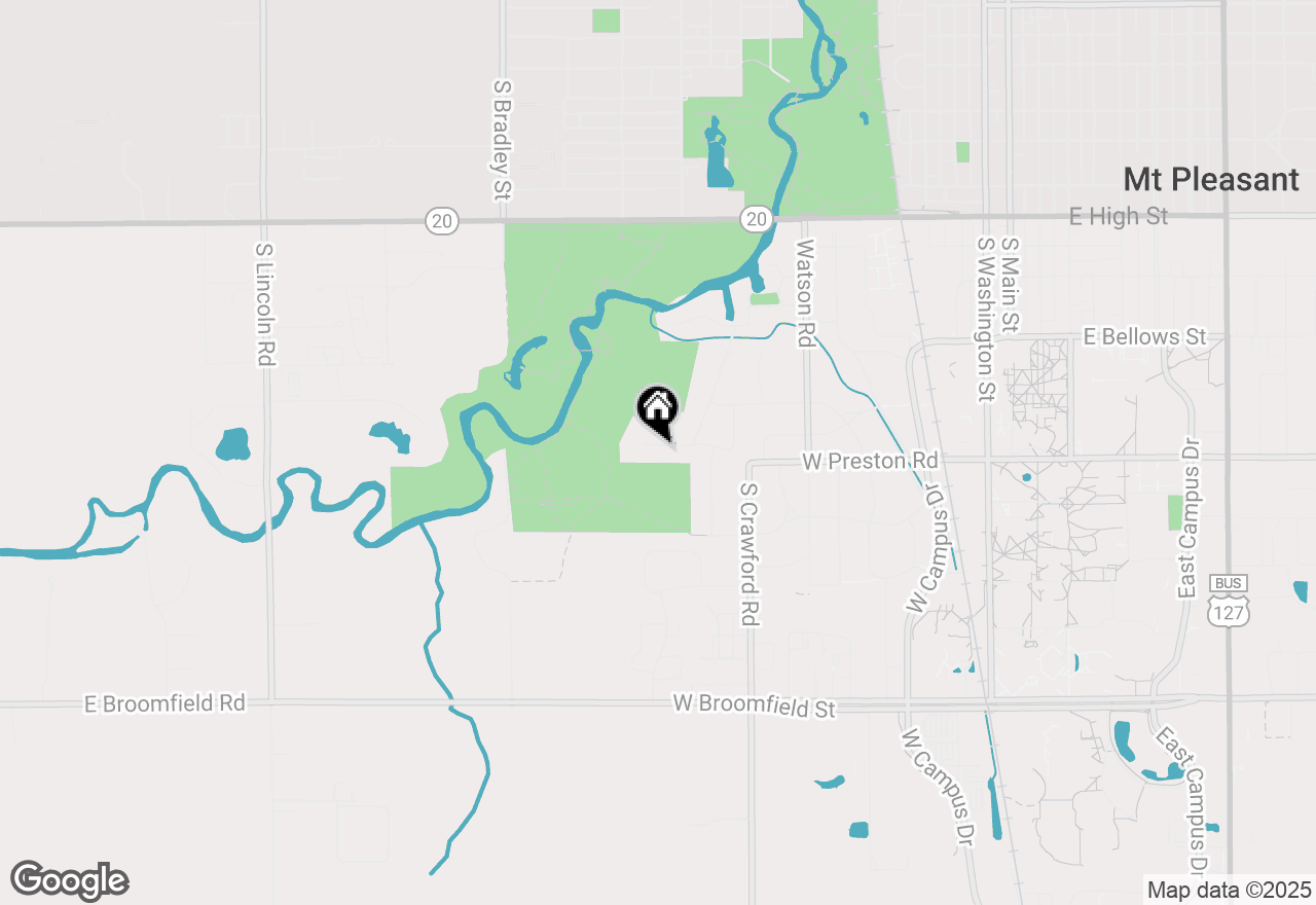 Map of 1208 Forest Lane, Mt Pleasant, MI 48858