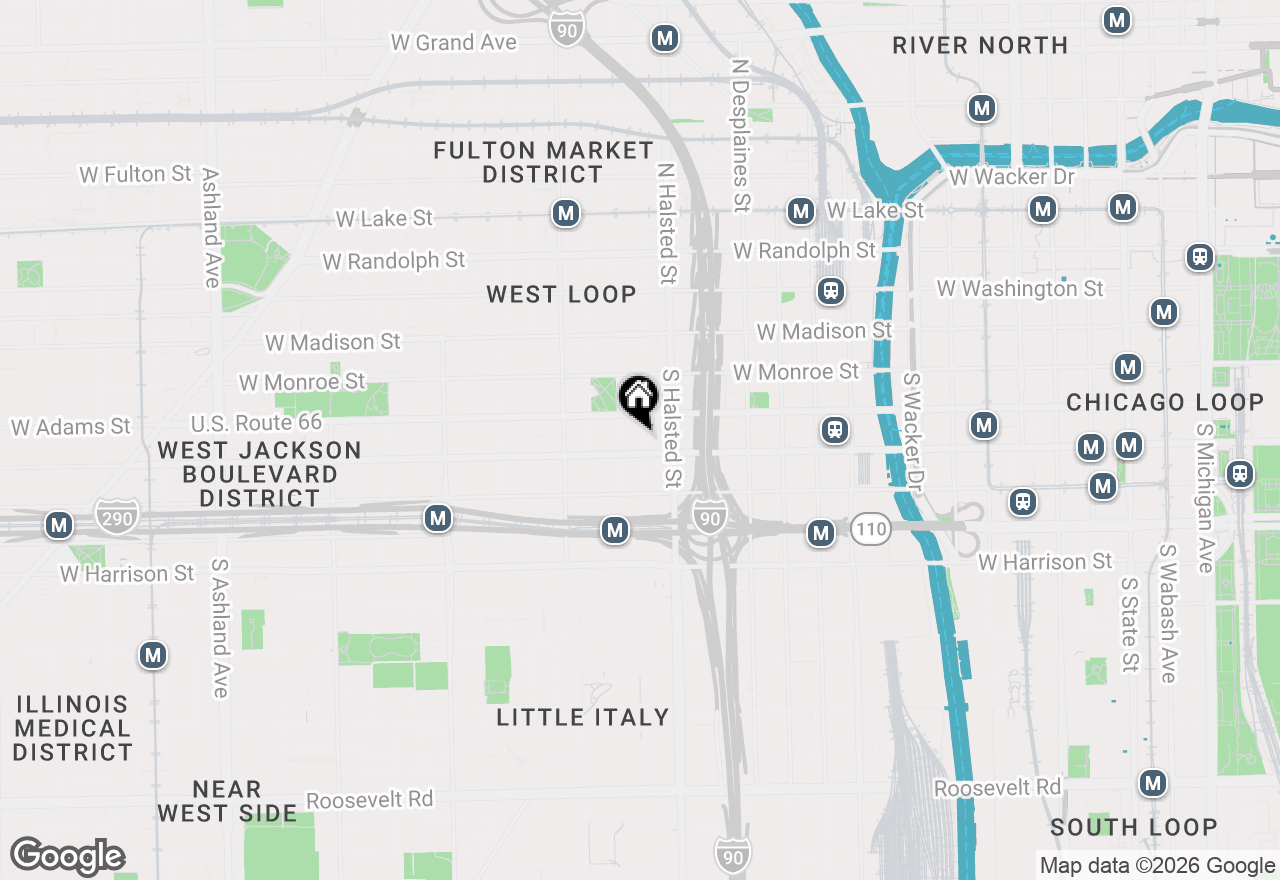 Map of 226 S Green Street #3N, Chicago, IL 60607