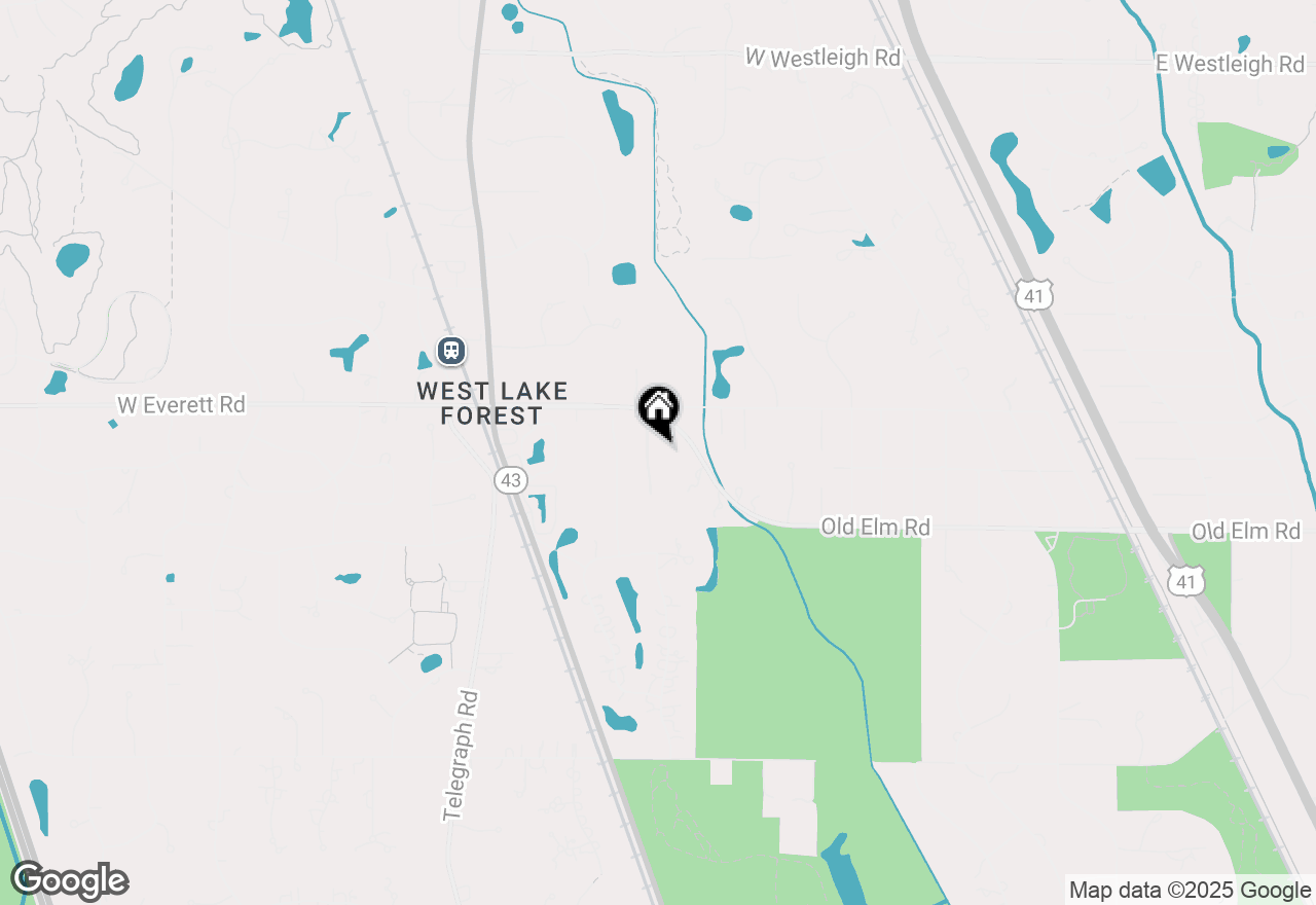 Map of 799 W Everett Road, Lake Forest, IL 60045