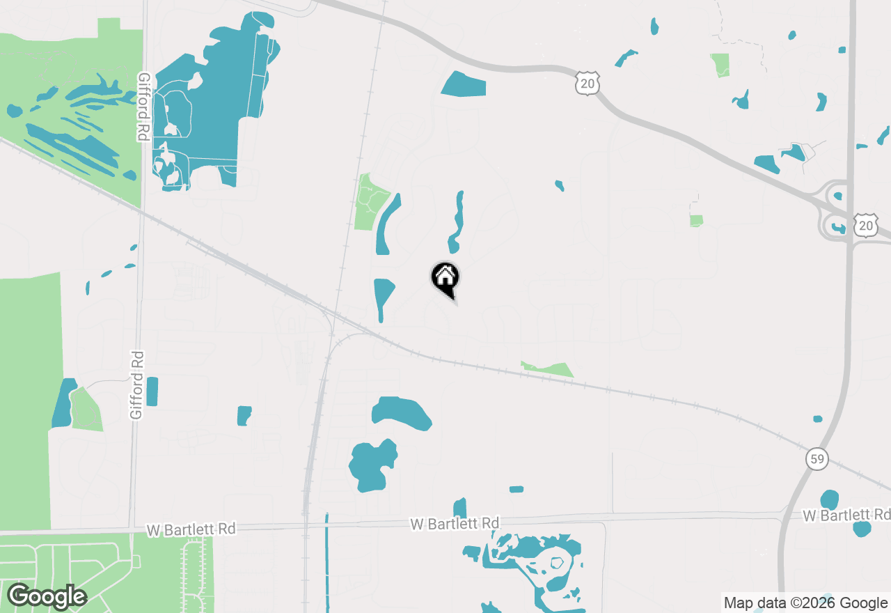 Map of 485 Topaz Lane, Bartlett, IL 60103