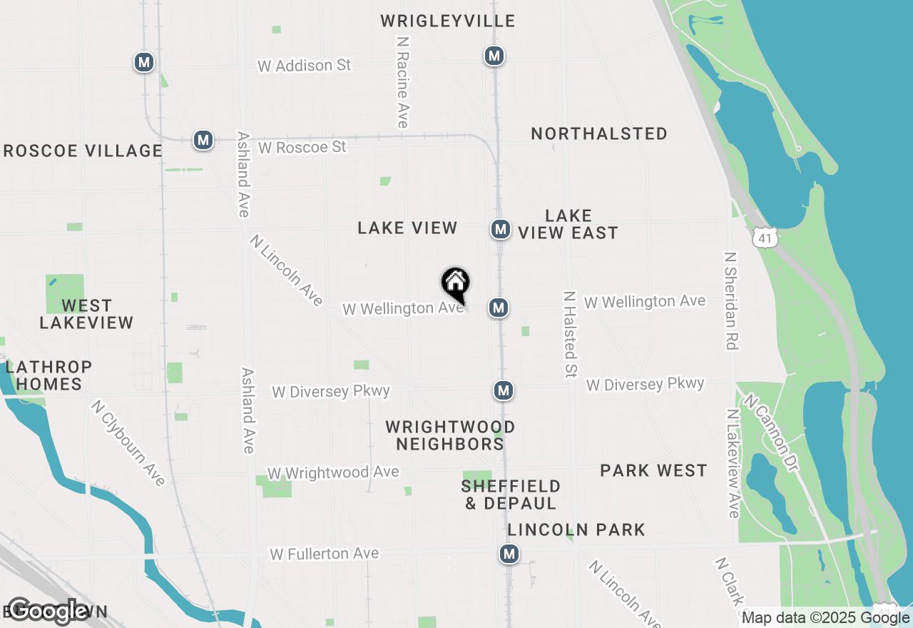 Map of 1049 W Wellington Avenue #2A, Chicago, IL 60657