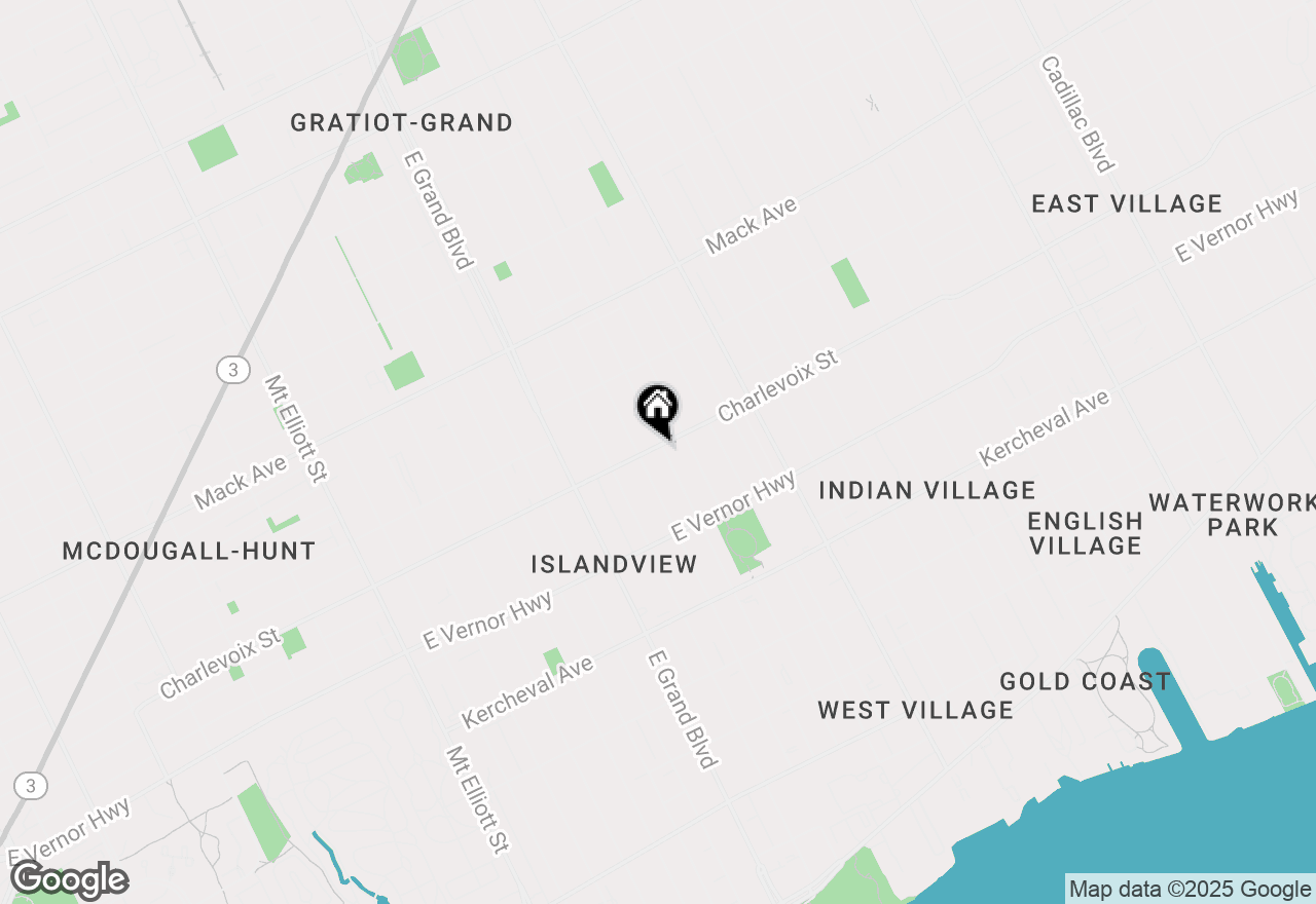 Map of 2579 Townsend Street, Detroit, MI 48214