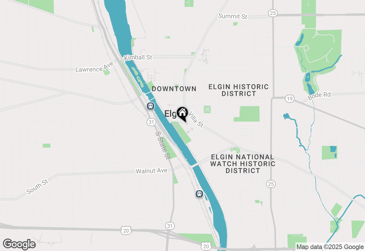 Map of 133 S Grove Avenue, Elgin, IL 60120